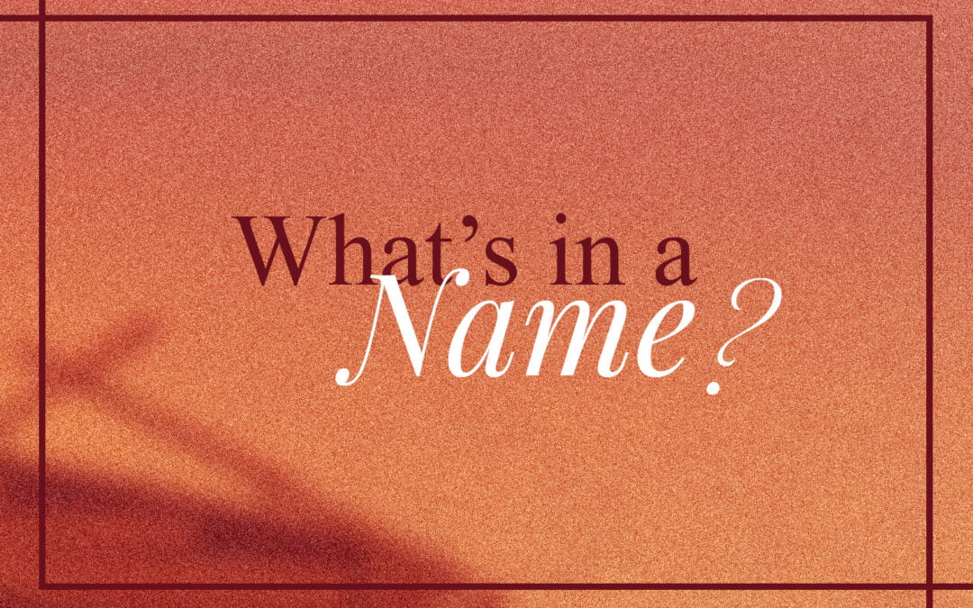 What’s in a Name?